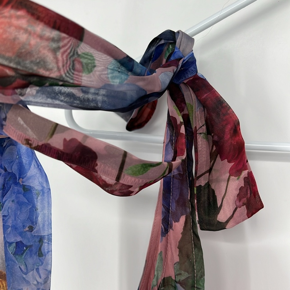 Francesca's Collections Floral Maxi Dress in Pink, Blue, Purple - Picture 3 of 14